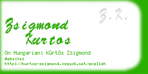 zsigmond kurtos business card