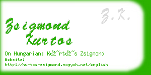 zsigmond kurtos business card